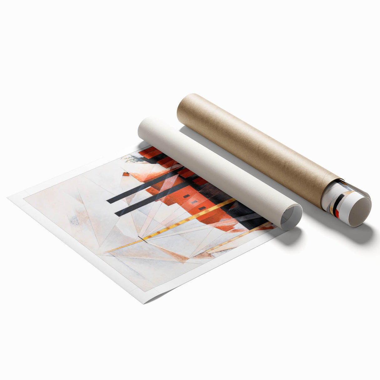 Modern Industrial Art - Abstract Contemporary Red & Black Design