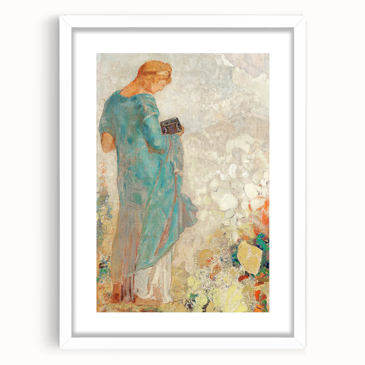 Modern Figurative Wall Art - Elegant Abstract Woman in Pastel Hues