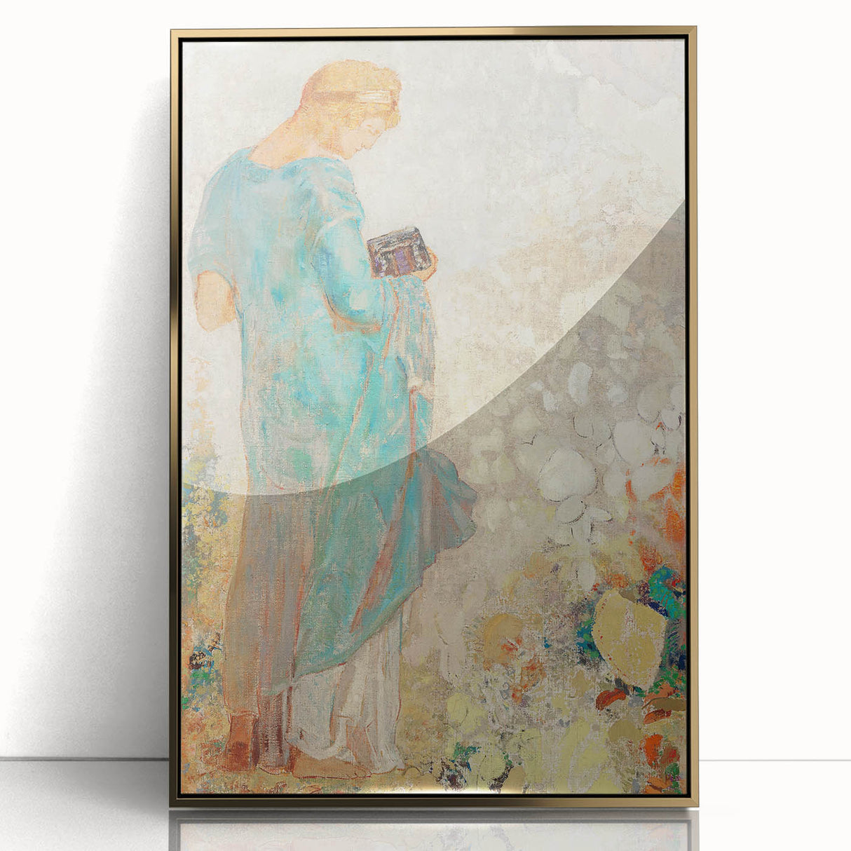 Modern Figurative Wall Art - Elegant Abstract Woman in Pastel Hues