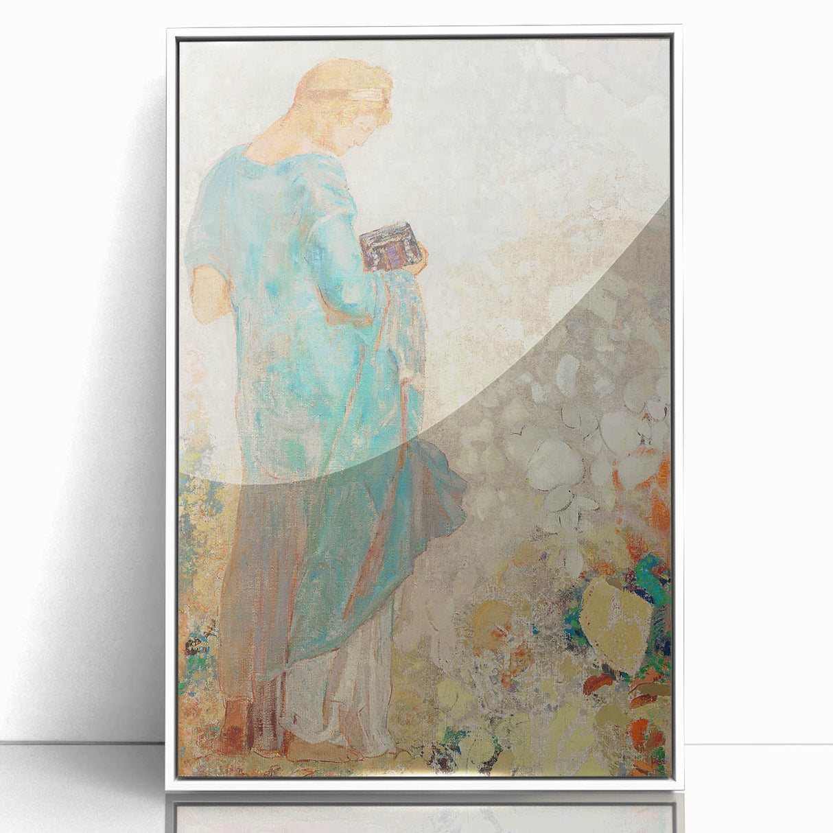 Modern Figurative Wall Art - Elegant Abstract Woman in Pastel Hues