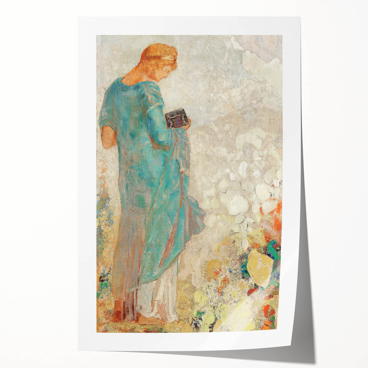 Modern Figurative Wall Art - Elegant Abstract Woman in Pastel Hues