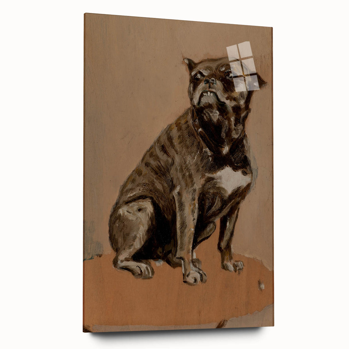 Modern Animal Portrait - Abstract Dog Art in Neutral Tones