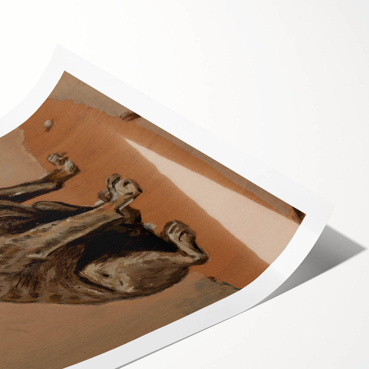 Modern Animal Portrait - Abstract Dog Art in Neutral Tones