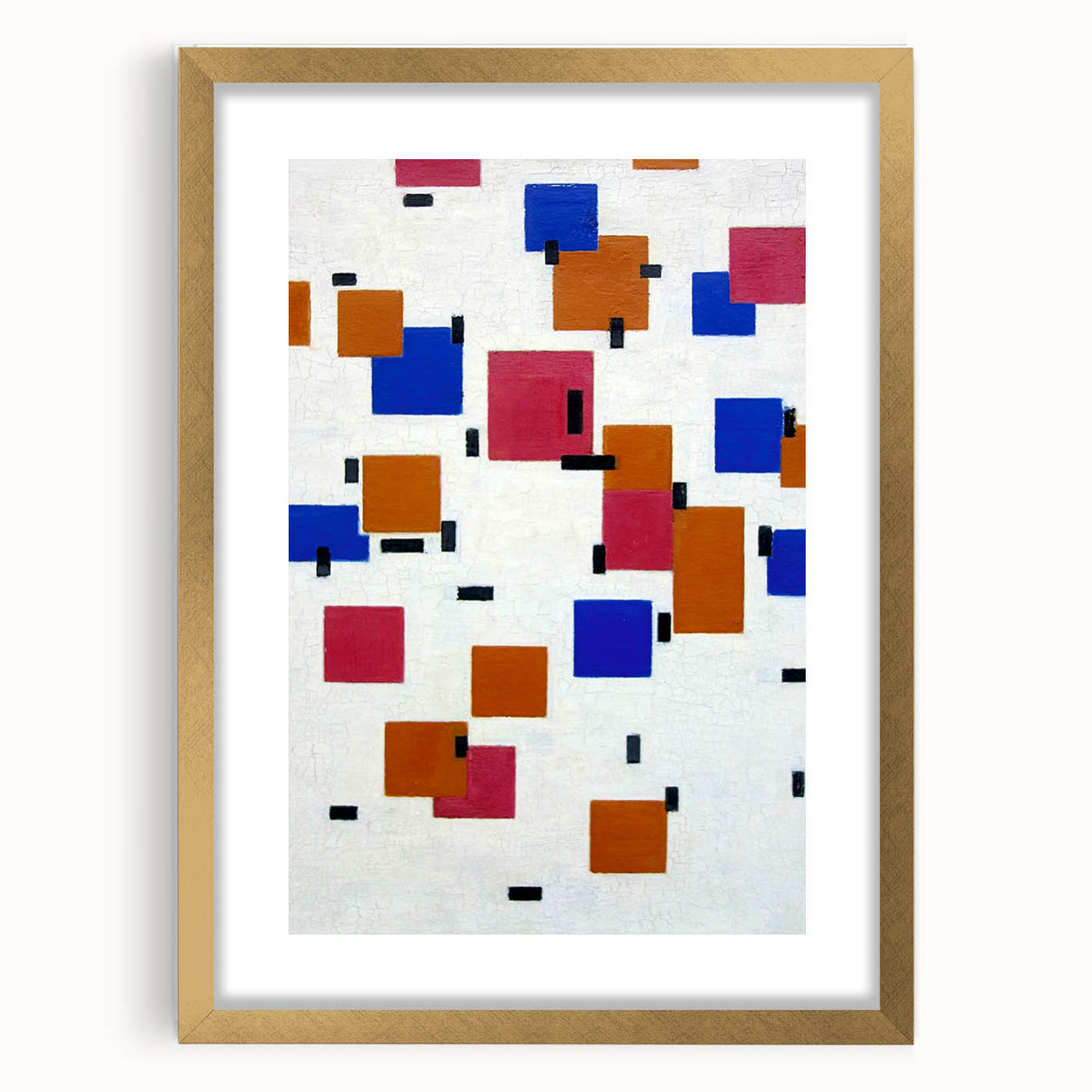 Modern Abstract Wall Art - Geometric Color Blocks Composition