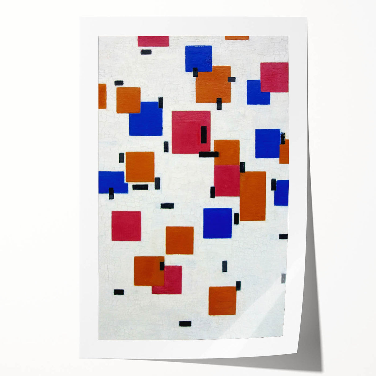 Modern Abstract Wall Art - Geometric Color Blocks Composition