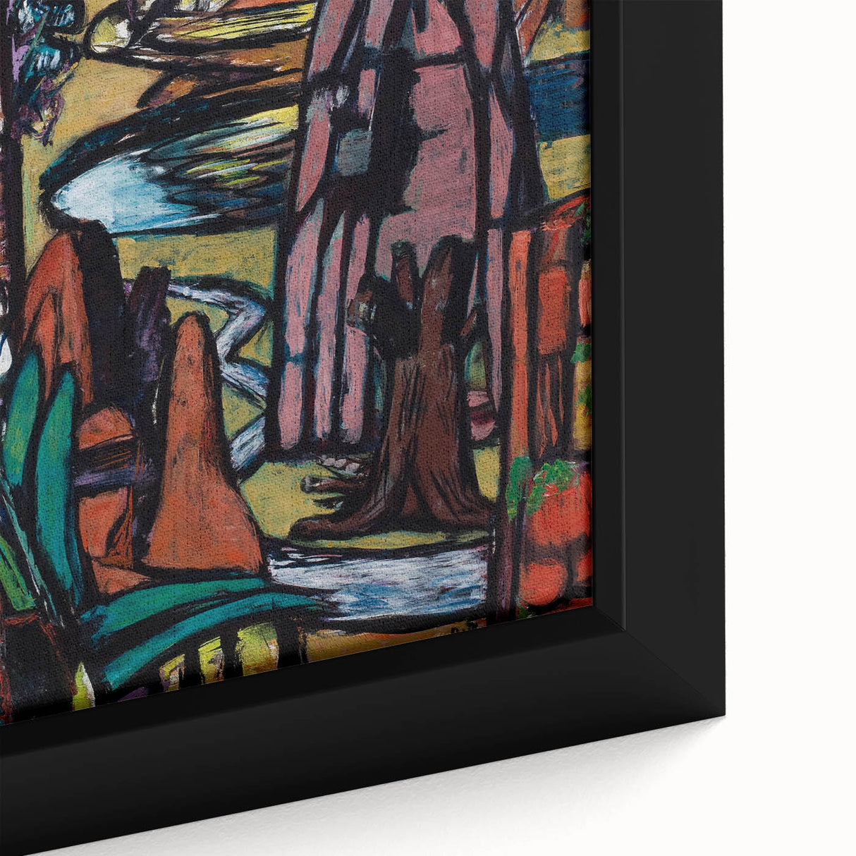 Modern Abstract Landscape Art - Bold Rocky Terrain Composition