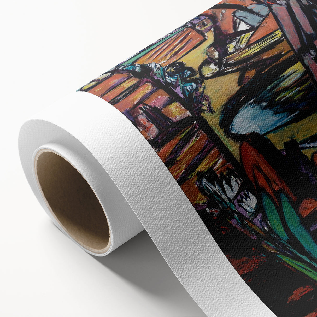 Modern Abstract Landscape Art - Bold Rocky Terrain Composition