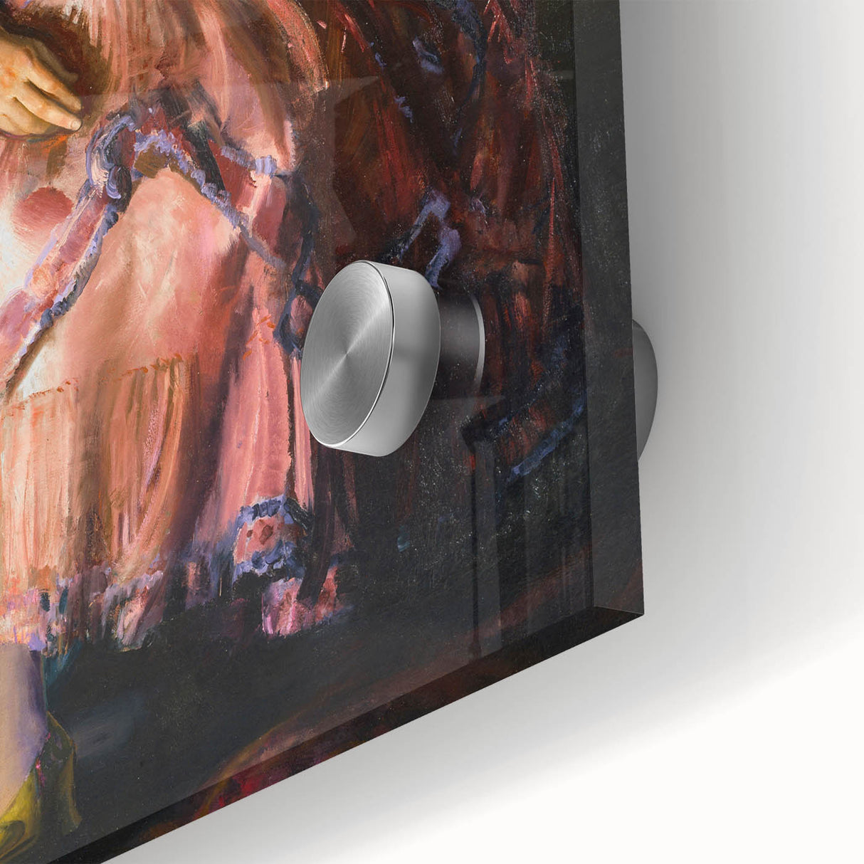 Modern Figurative Art - Elegant Woman in Purple and Pink Dress