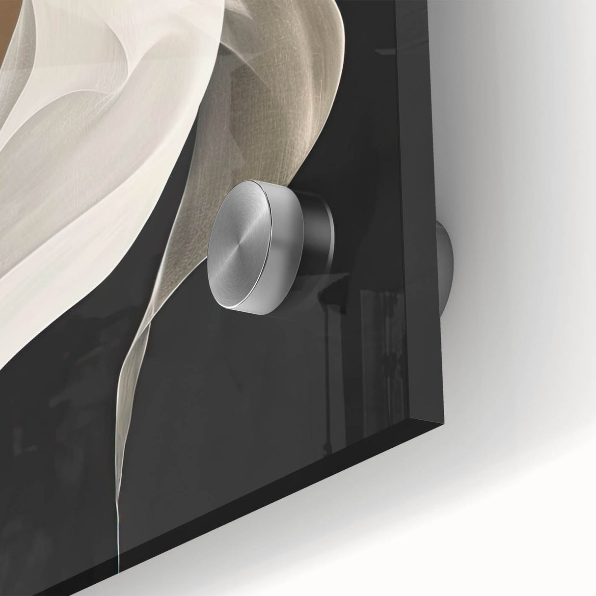 Flowing Abstract Wall Art - Elegant Black & Beige Dining Décor