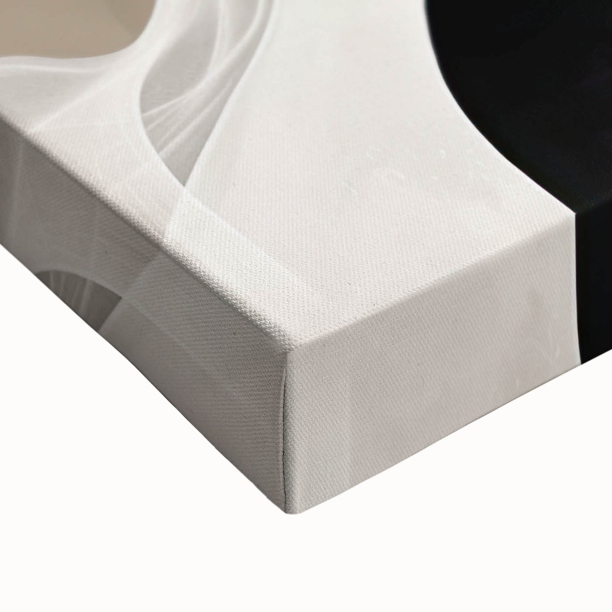 Flowing Abstract Wall Art - Elegant Black & Beige Dining Décor