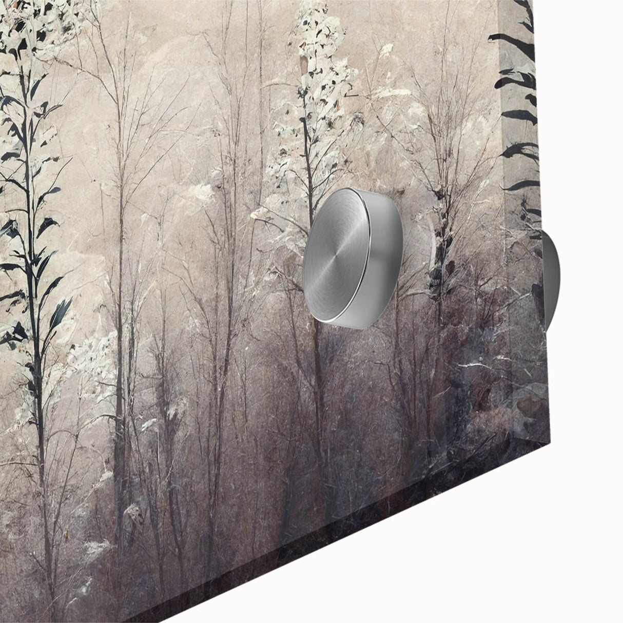 Close-up of vibrant abstract floral wall art on acrylic glass, showcasing rich colors and intricate details, perfect for modern home decor.