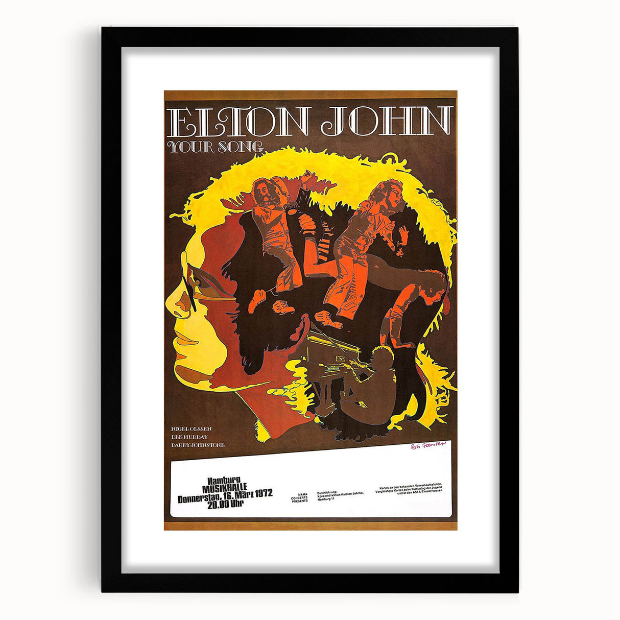 Elton John Retro Poster Art - Vintage Music Print | Classic Retro Style