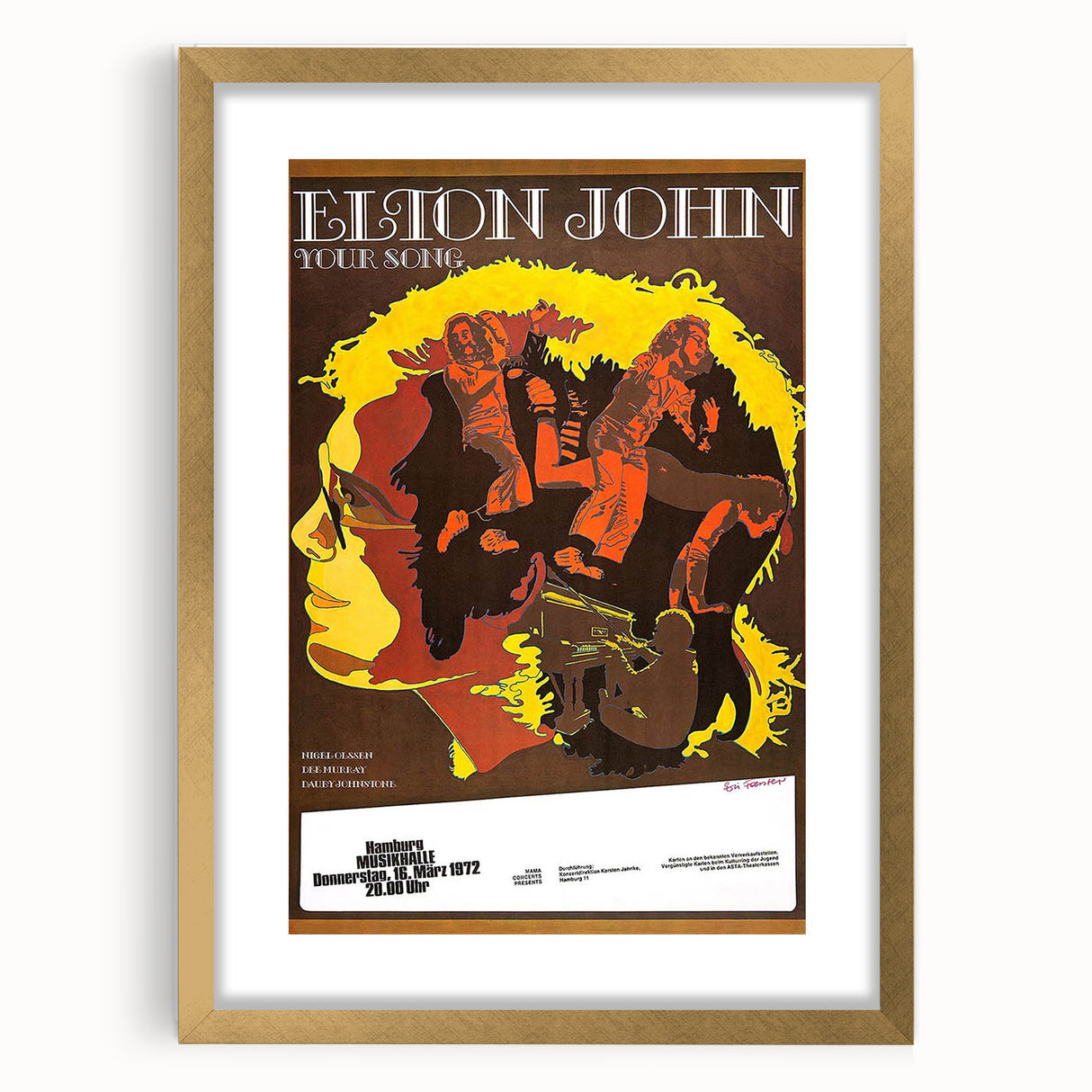 Elton John Retro Poster Art - Vintage Music Print | Classic Retro Style