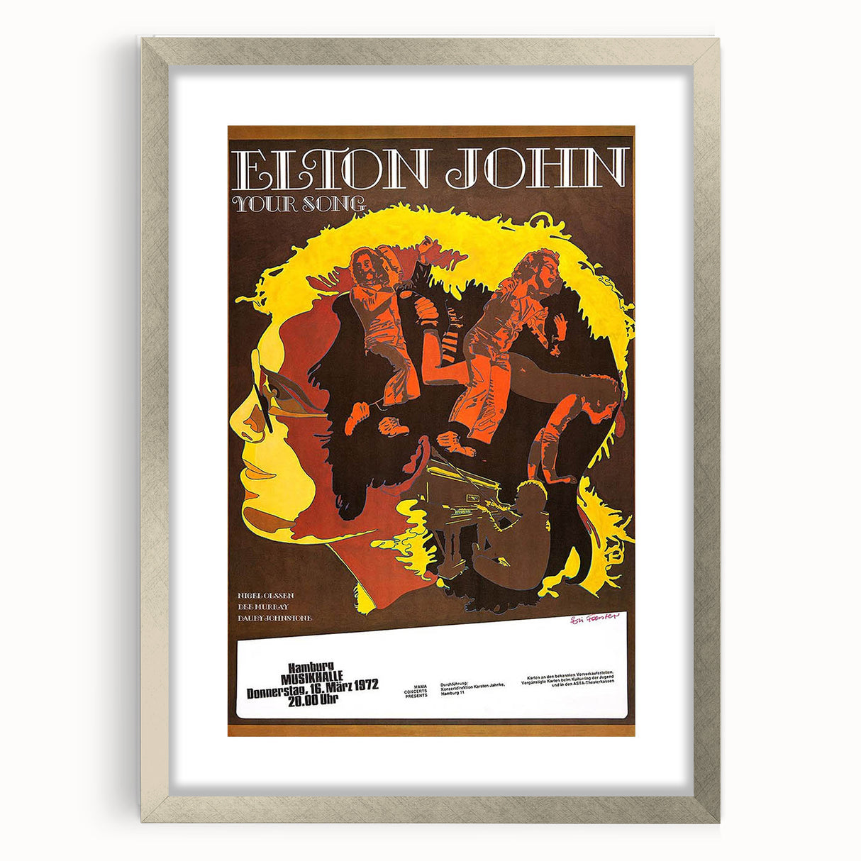 Elton John Retro Poster Art - Vintage Music Print | Classic Retro Style