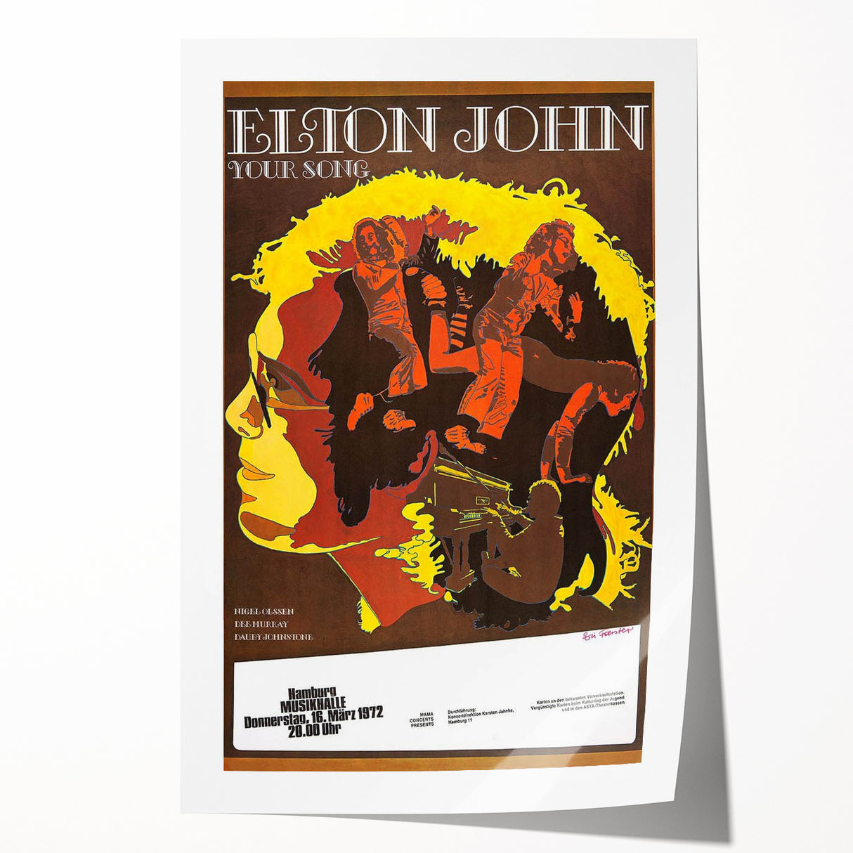 Elton John Retro Poster Art - Vintage Music Print | Classic Retro Style
