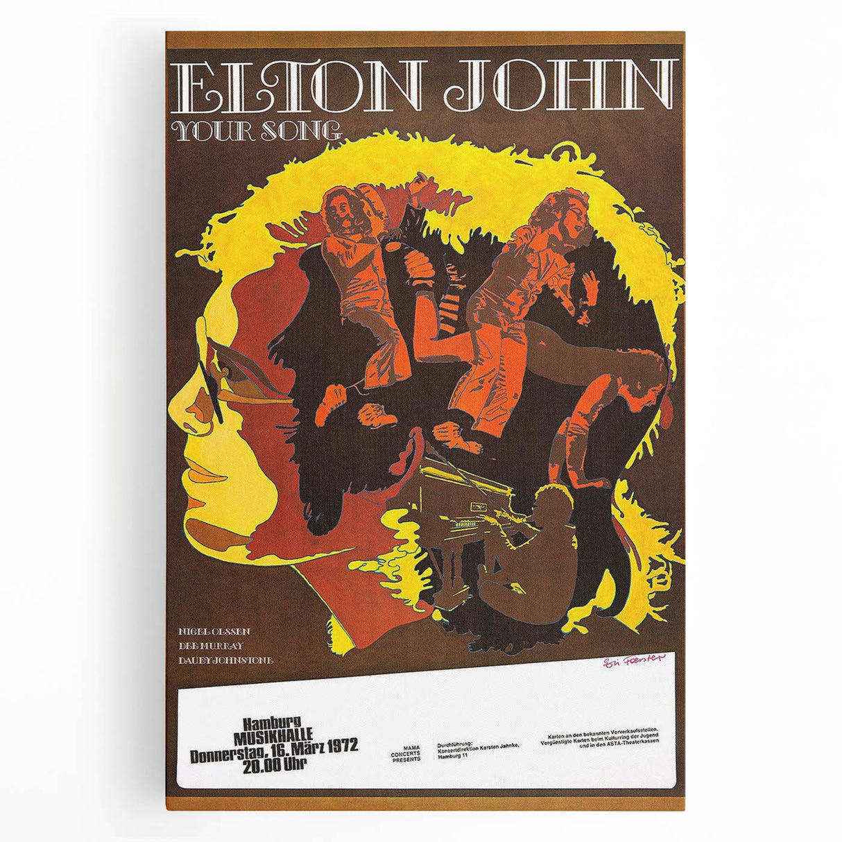 Elton John Retro Poster Art - Vintage Music Print | Classic Retro Style