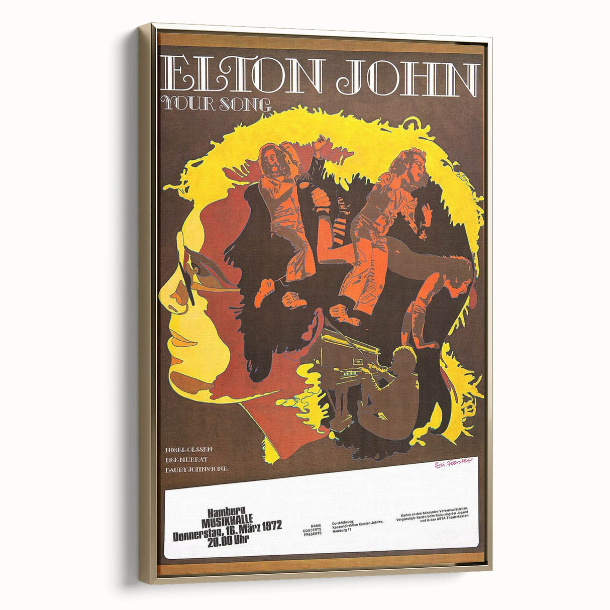 Elton John Retro Poster Art - Vintage Music Print | Classic Retro Style