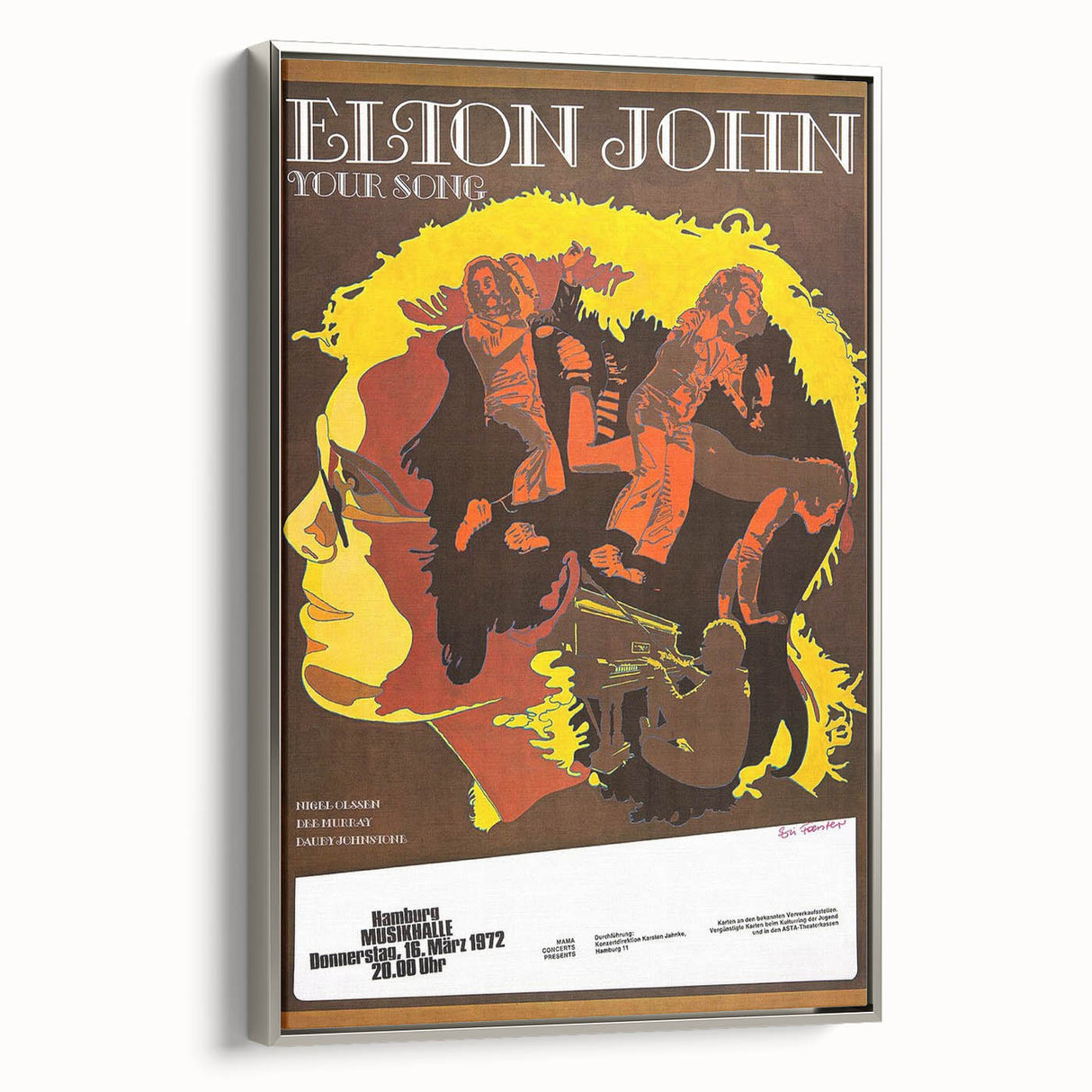 Elton John Retro Poster Art - Vintage Music Print | Classic Retro Style