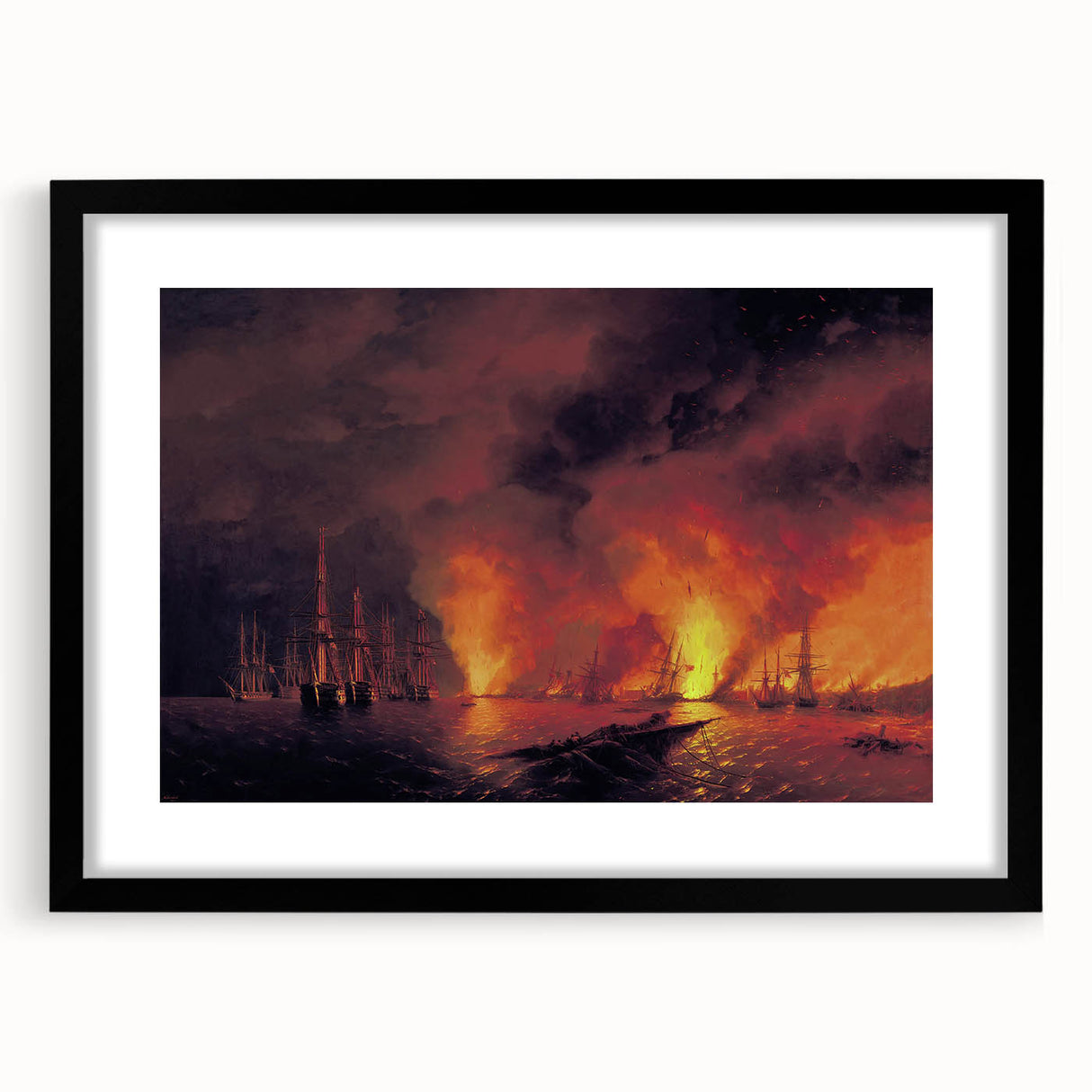 Famous Romantic Era Art - The Battle of Sinop Canvas Print