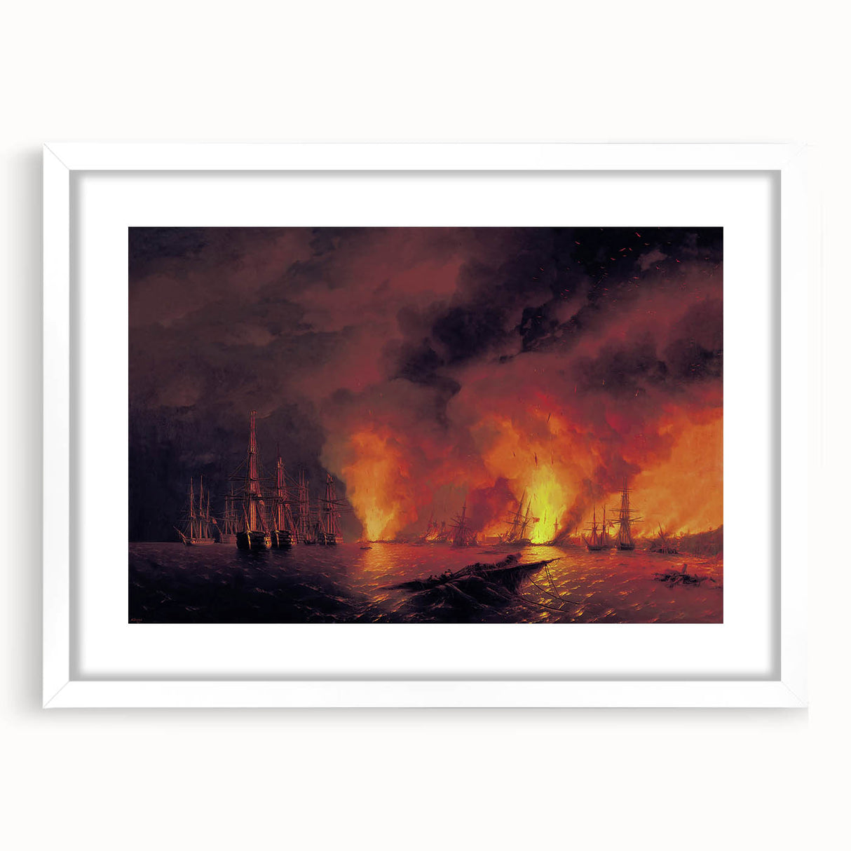 Famous Romantic Era Art - The Battle of Sinop Canvas Print