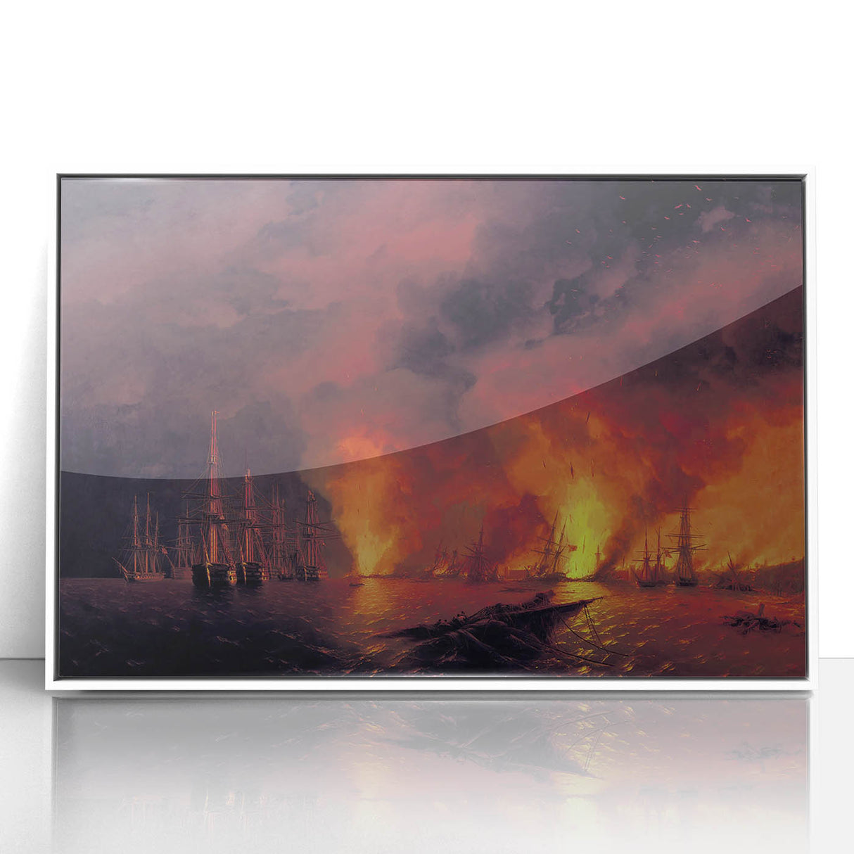 Famous Romantic Era Art - The Battle of Sinop Canvas Print