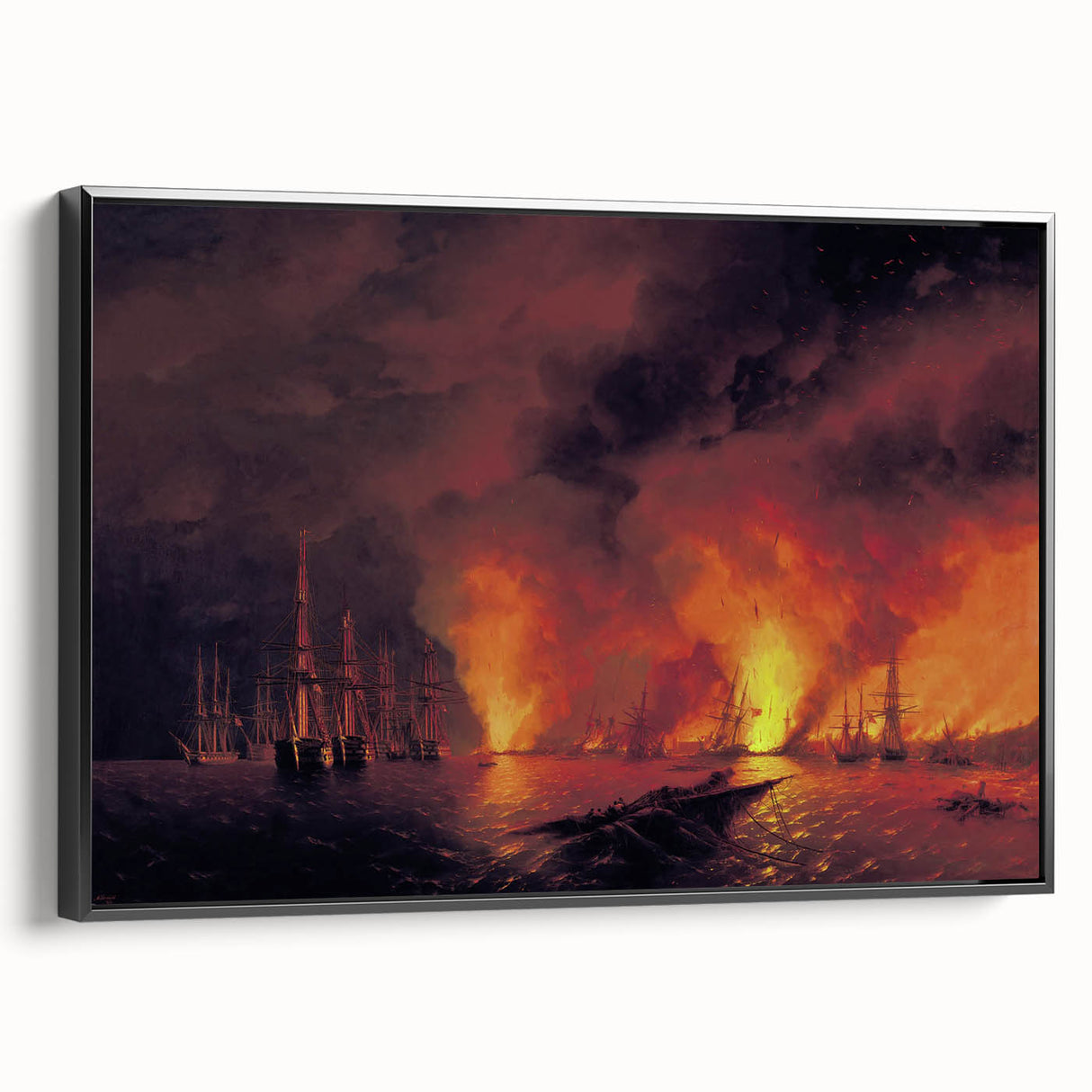 Famous Romantic Era Art - The Battle of Sinop Canvas Print