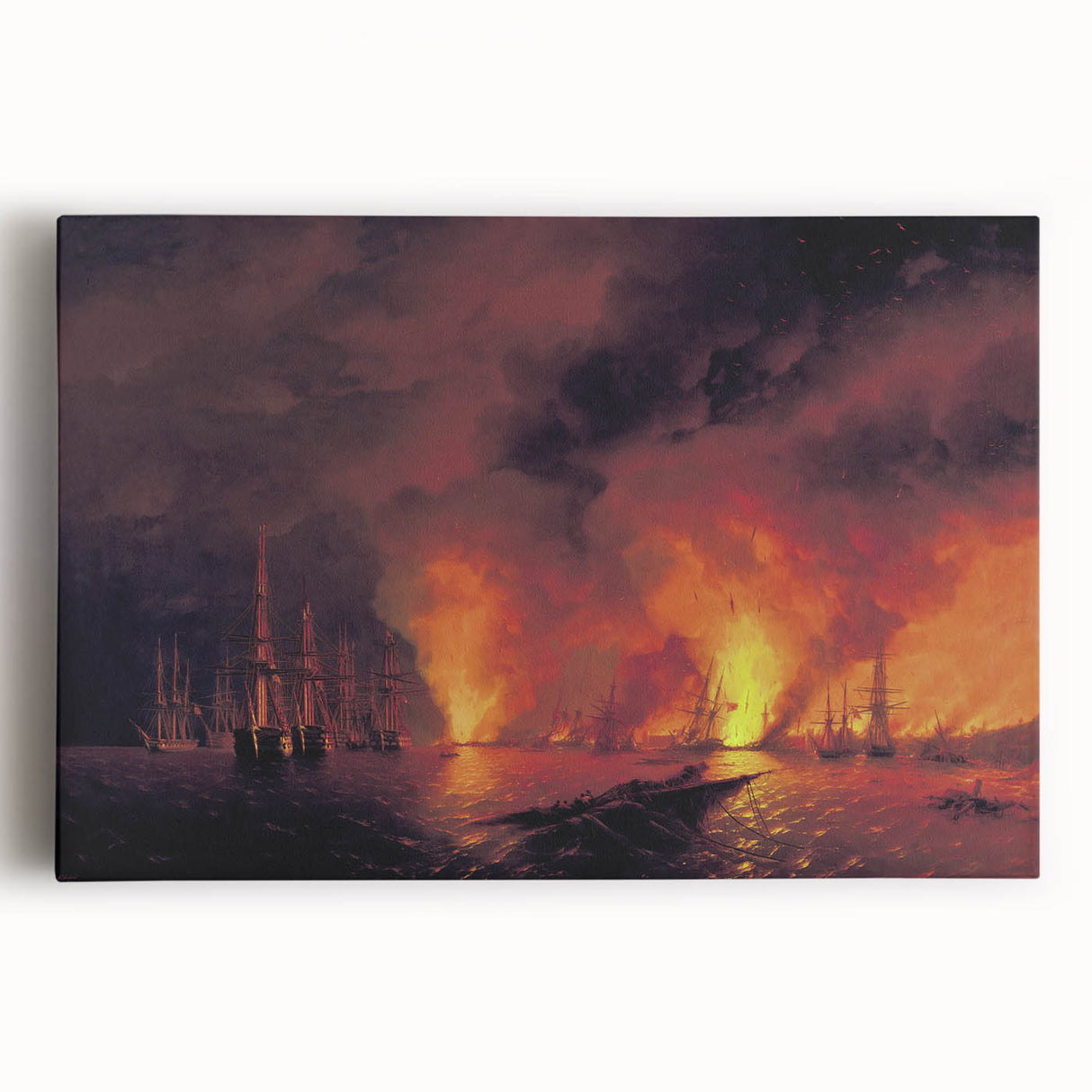 Famous Romantic Era Art - The Battle of Sinop Canvas Print
