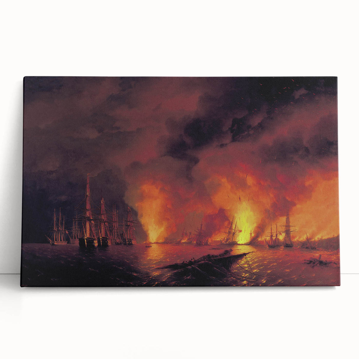 Famous Romantic Era Art - The Battle of Sinop Canvas Print