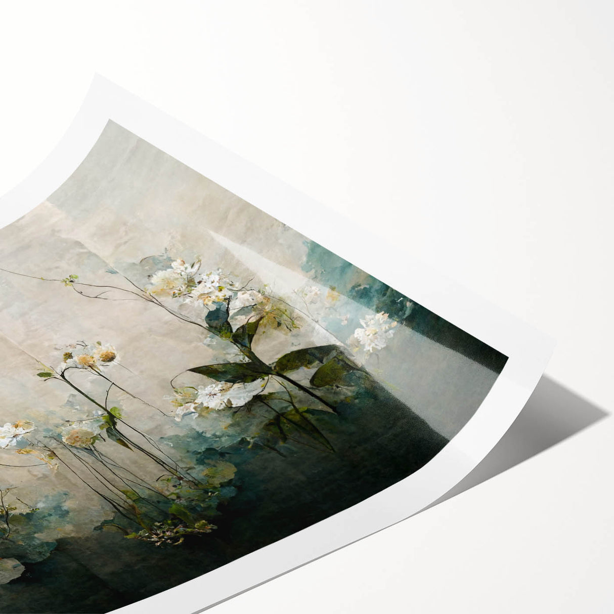 Abstract floral wall art rolled print showcasing vibrant colors and intricate designs, perfect for modern home decor, securely packaged in a protective tube.