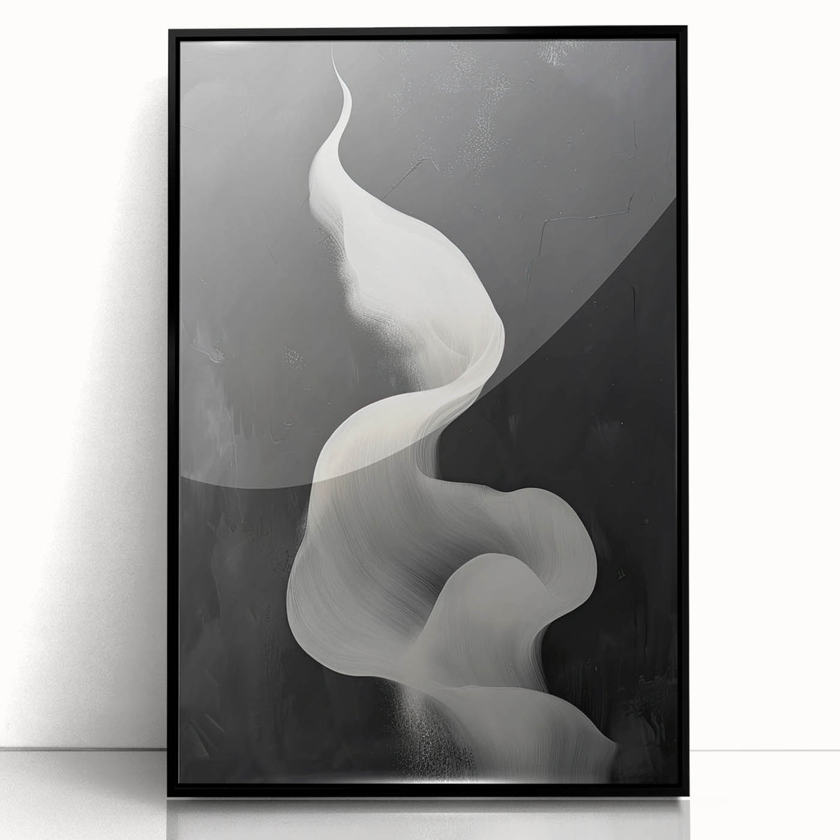 Minimalist Black & White Wall Art - Modern Dining Room Canvas