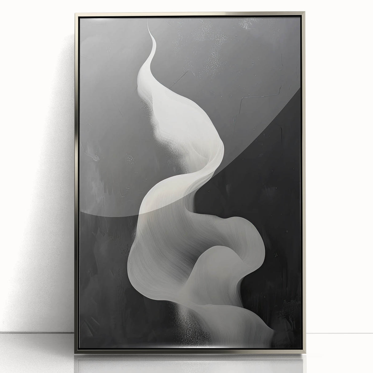 Minimalist Black & White Wall Art - Modern Dining Room Canvas