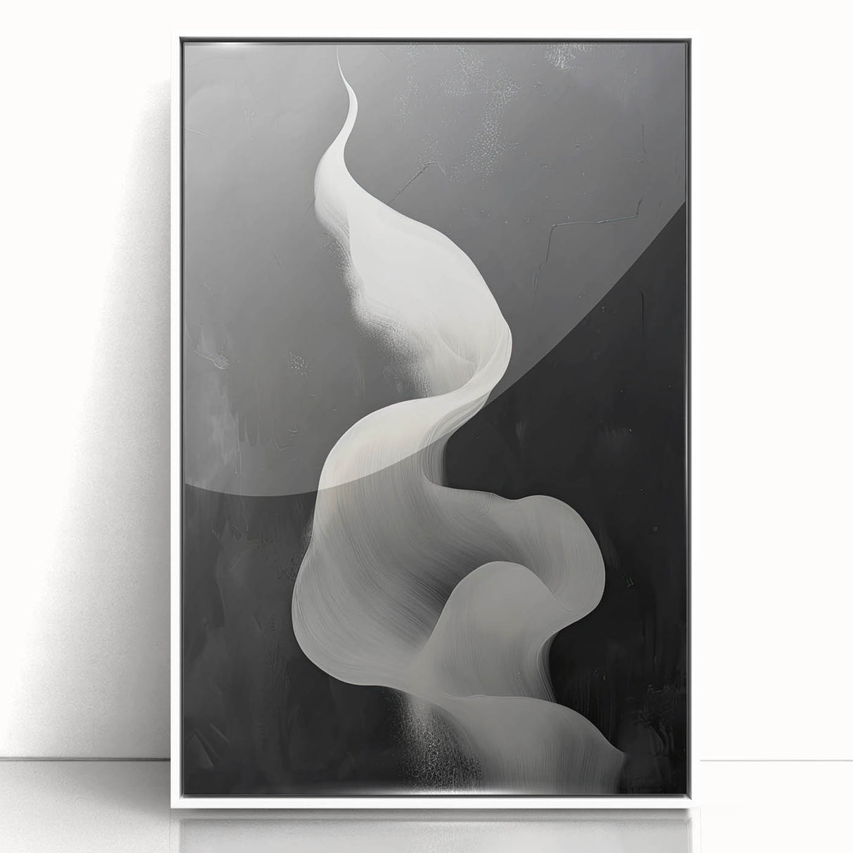 Minimalist Black & White Wall Art - Modern Dining Room Canvas