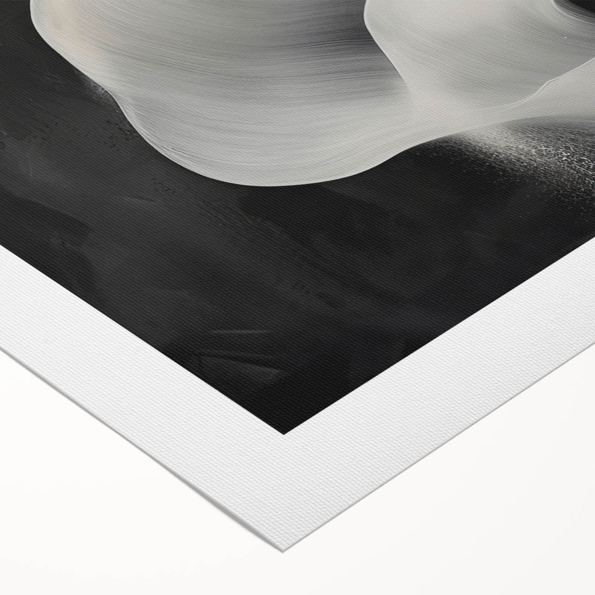 Minimalist Black & White Wall Art - Modern Dining Room Canvas