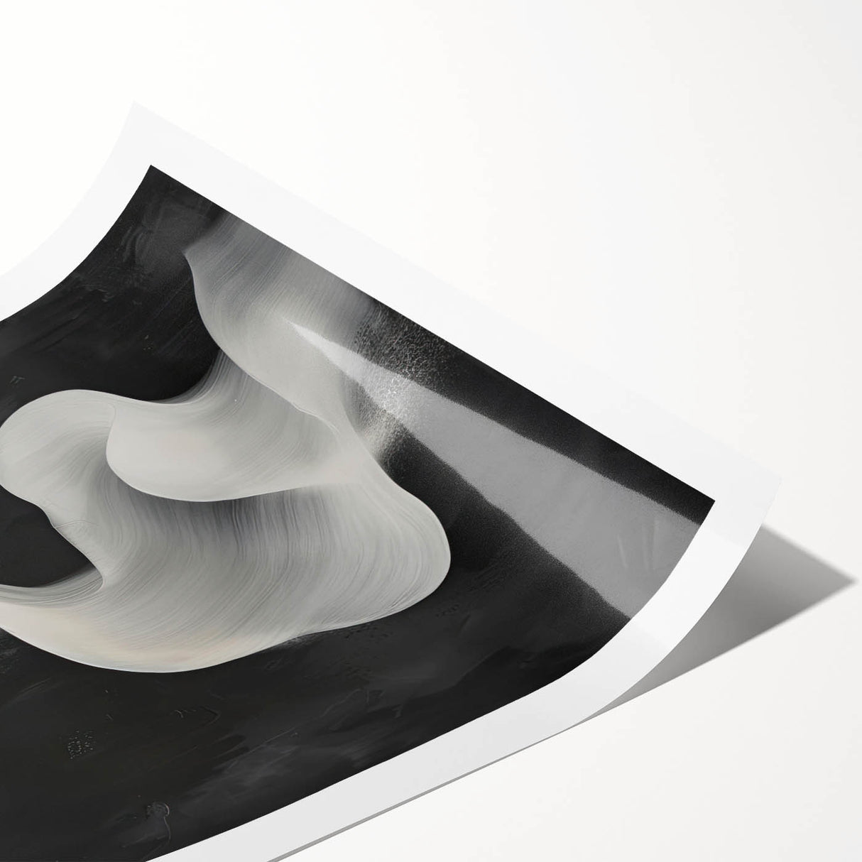 Minimalist Black & White Wall Art - Modern Dining Room Canvas