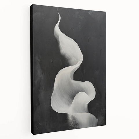 Minimalist Black & White Wall Art - Modern Dining Room Canvas