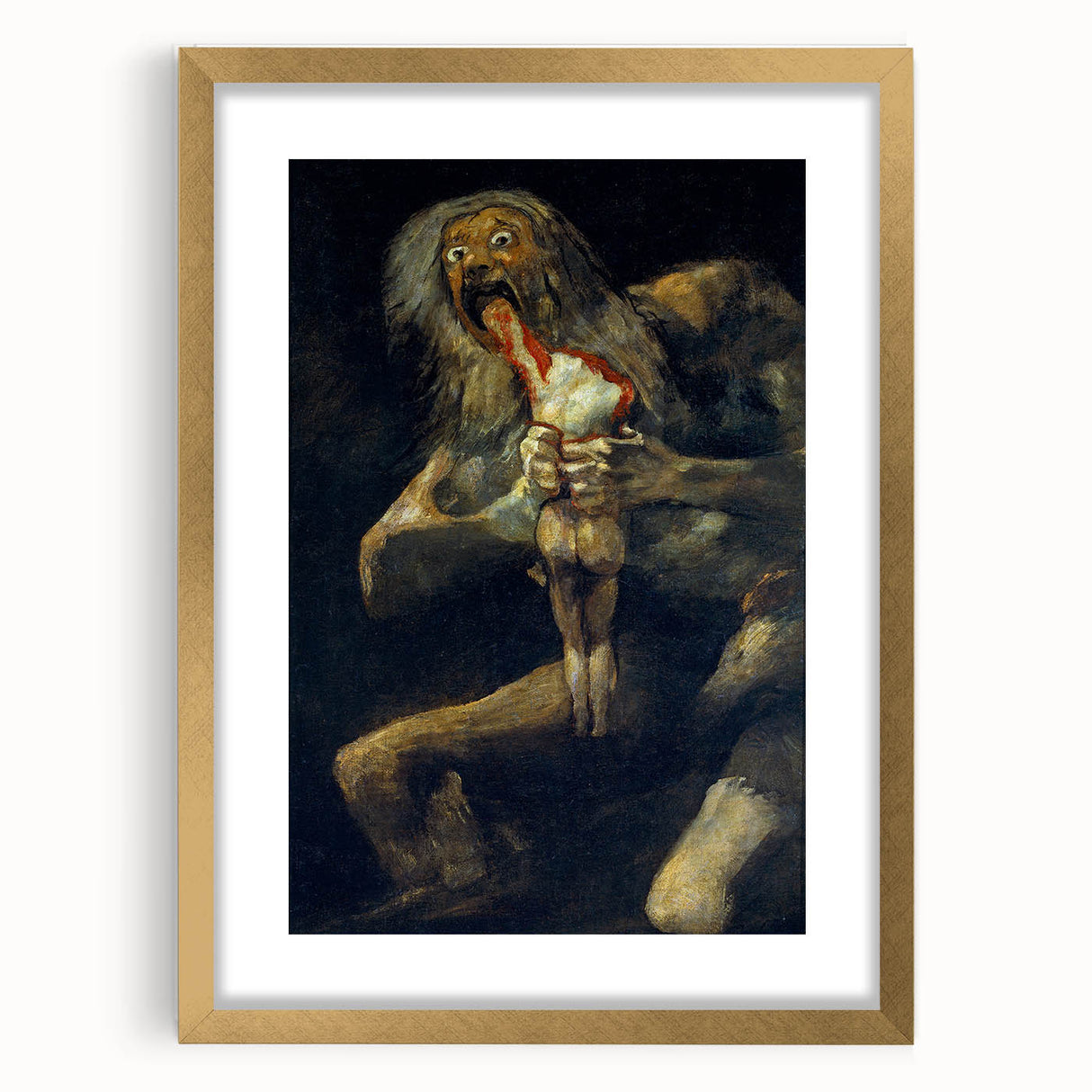 Famous Romantic Era Art - Goya's Saturn Devouring His Son Canvas Art