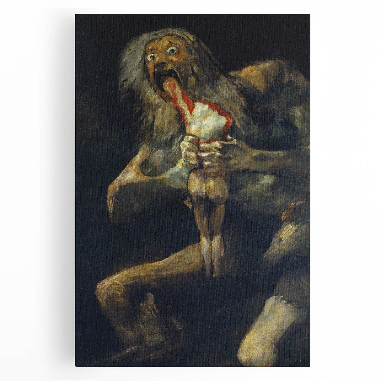 Famous Romantic Era Art - Goya's Saturn Devouring His Son Canvas Art