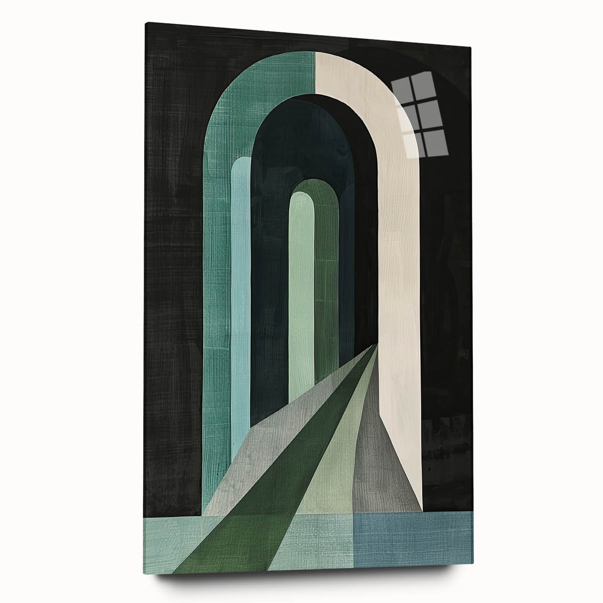 Modern Archway Perspective Art - Geometric Dining Room Canvas