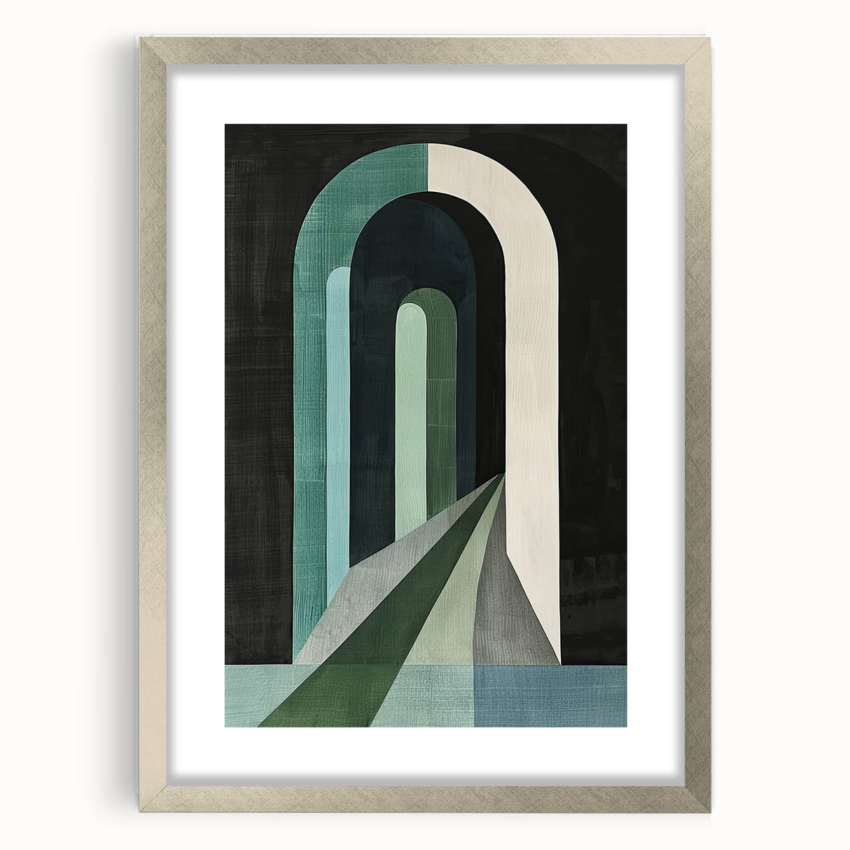 Modern Archway Perspective Art - Geometric Dining Room Canvas