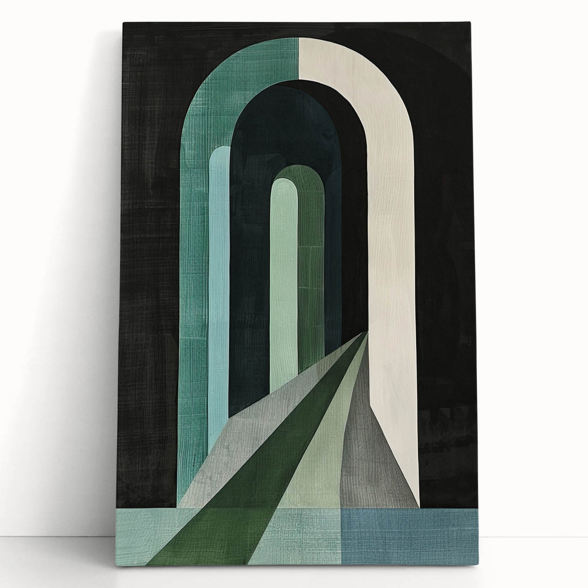 Modern Archway Perspective Art - Geometric Dining Room Canvas