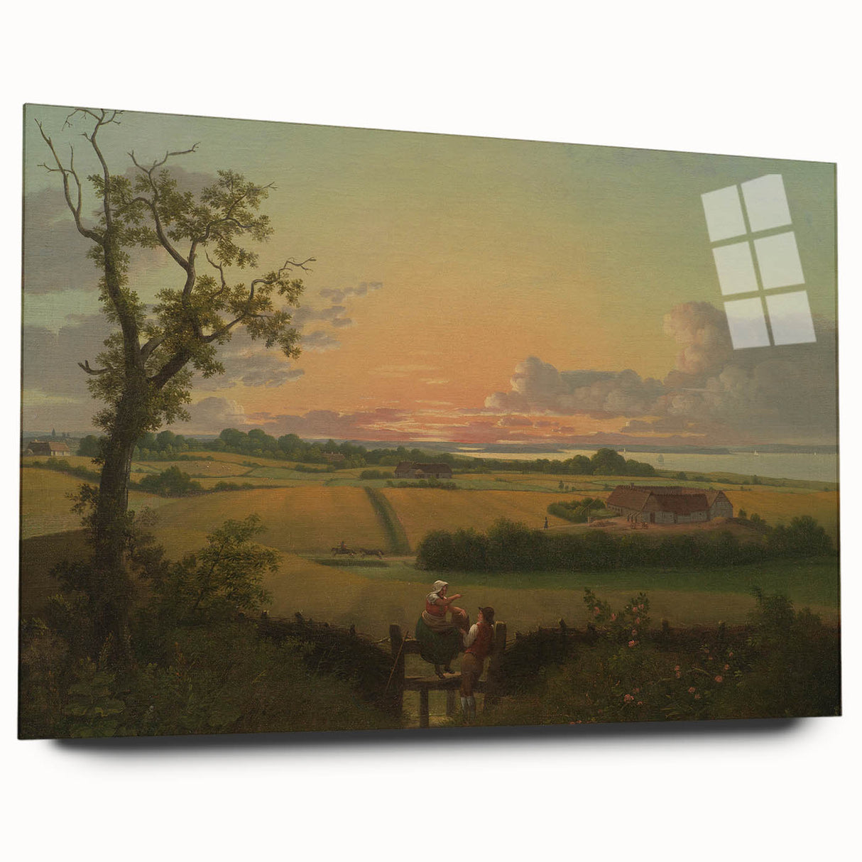 Classic Romantic Paintings - Danish Landscape with Stone Canvas Art