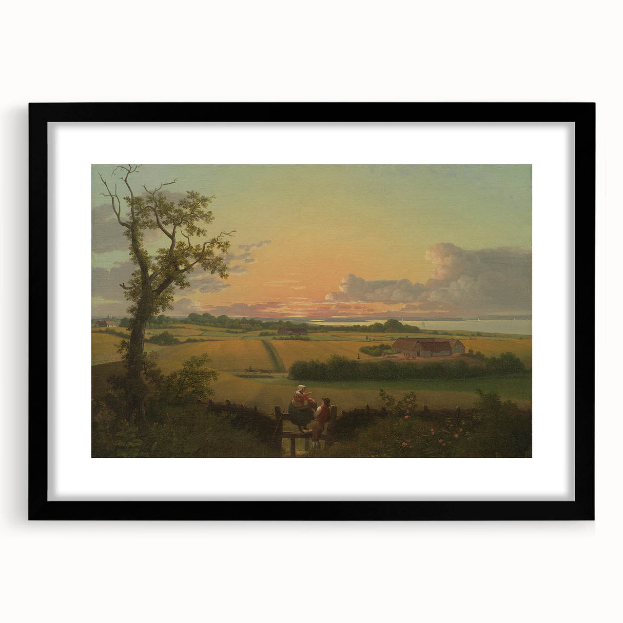Classic Romantic Paintings - Danish Landscape with Stone Canvas Art