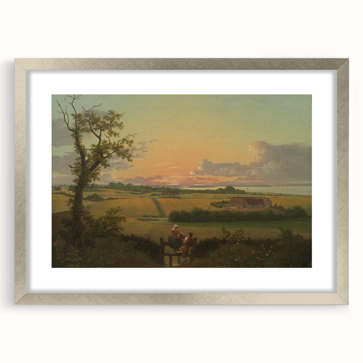 Classic Romantic Paintings - Danish Landscape with Stone Canvas Art