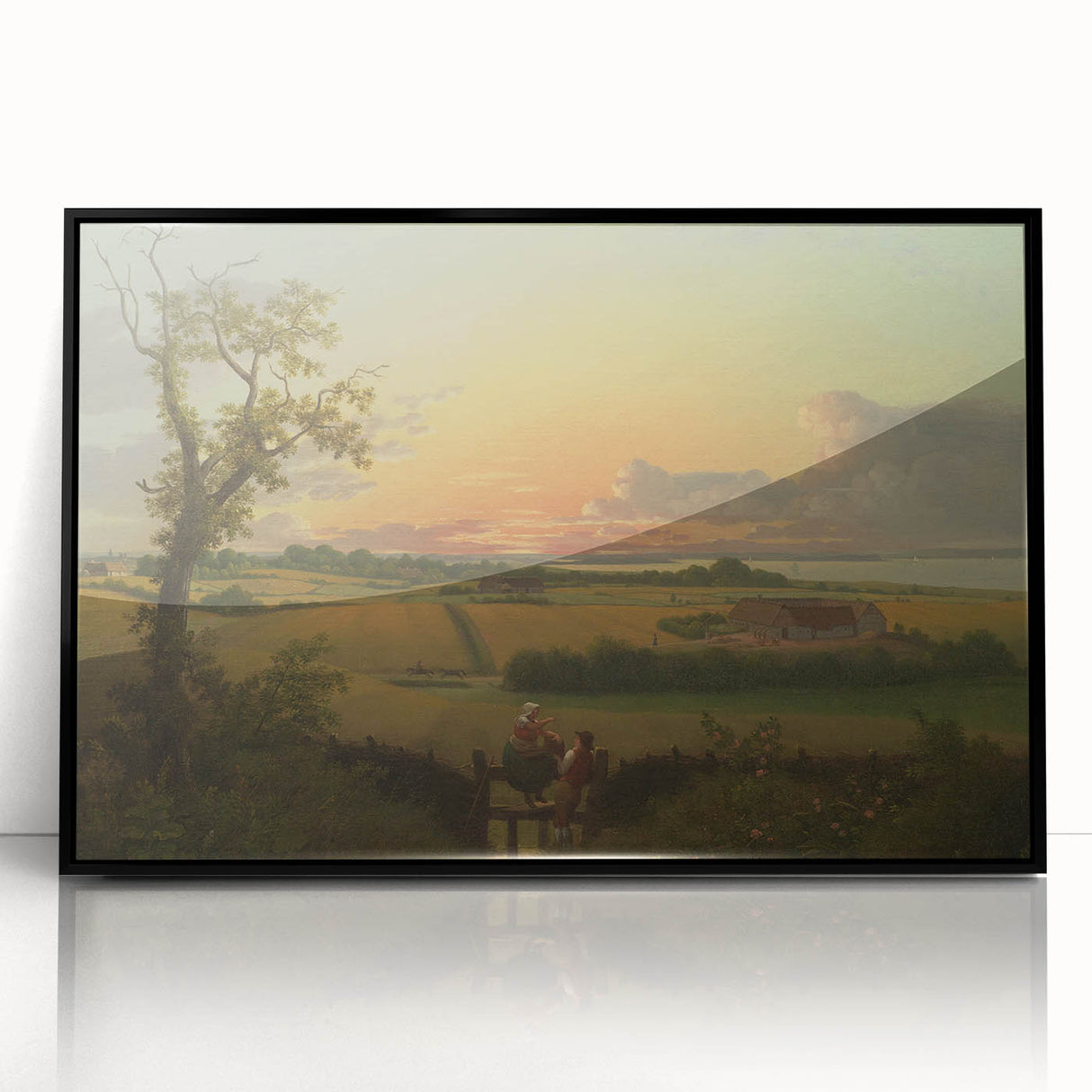Classic Romantic Paintings - Danish Landscape with Stone Canvas Art
