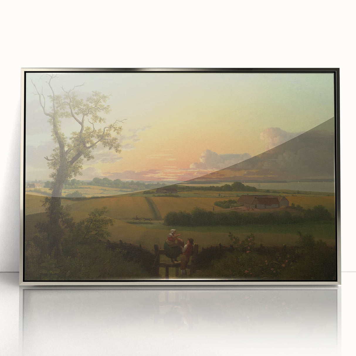 Classic Romantic Paintings - Danish Landscape with Stone Canvas Art