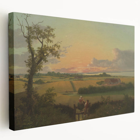 Classic Romantic Paintings - Danish Landscape with Stone Canvas Art