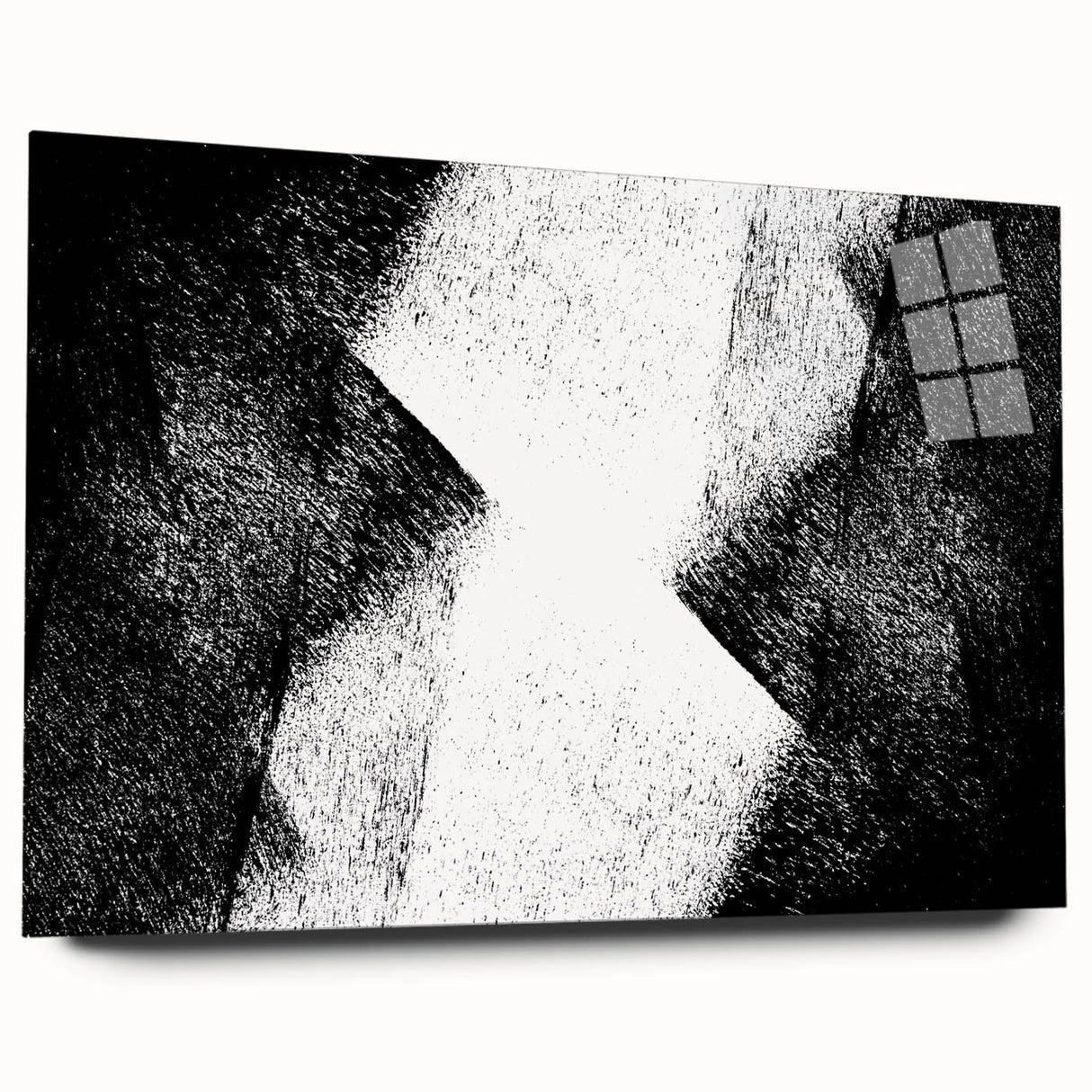 Modern Bedroom Wall Decor – Abstract Black & White Geometric Art