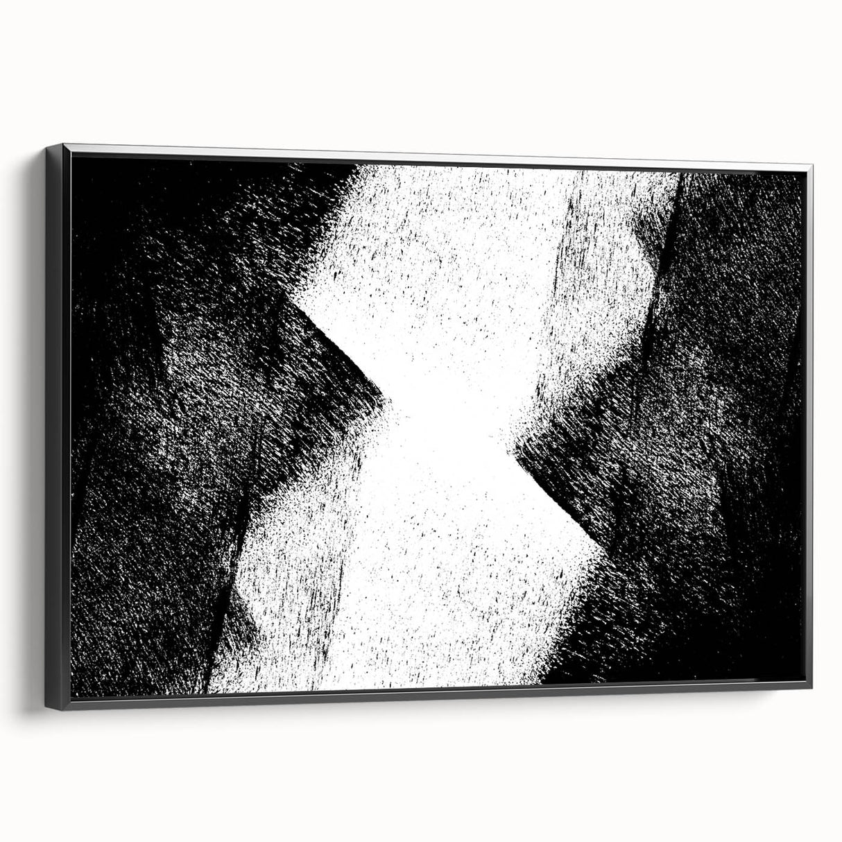 Modern Bedroom Wall Decor – Abstract Black & White Geometric Art
