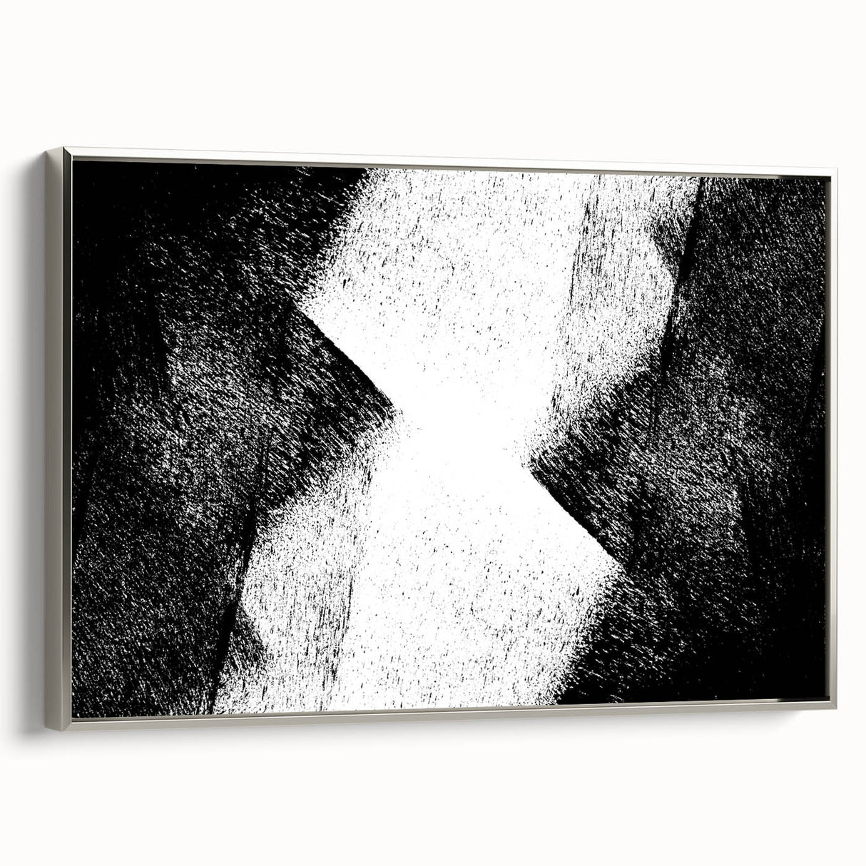 Modern Bedroom Wall Decor – Abstract Black & White Geometric Art