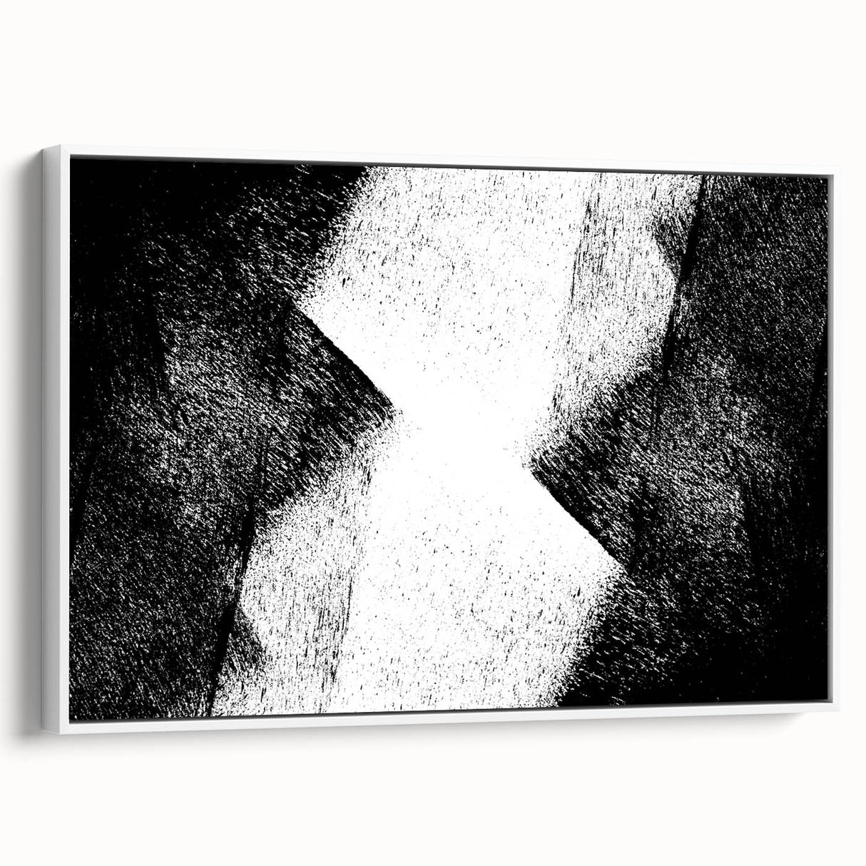 Modern Bedroom Wall Decor – Abstract Black & White Geometric Art